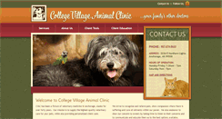 Desktop Screenshot of collegevillageanimalclinic.com